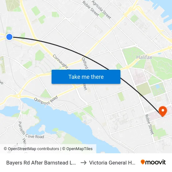 Bayers Rd After Barnstead Ln (6198) to Victoria General Hospital map