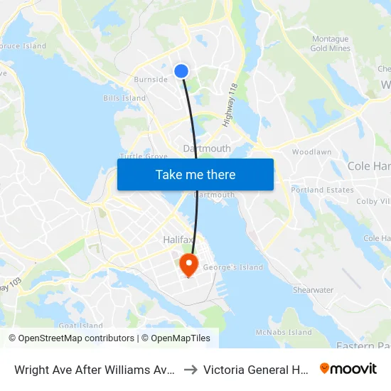 Wright Ave After Williams Ave (8859) to Victoria General Hospital map