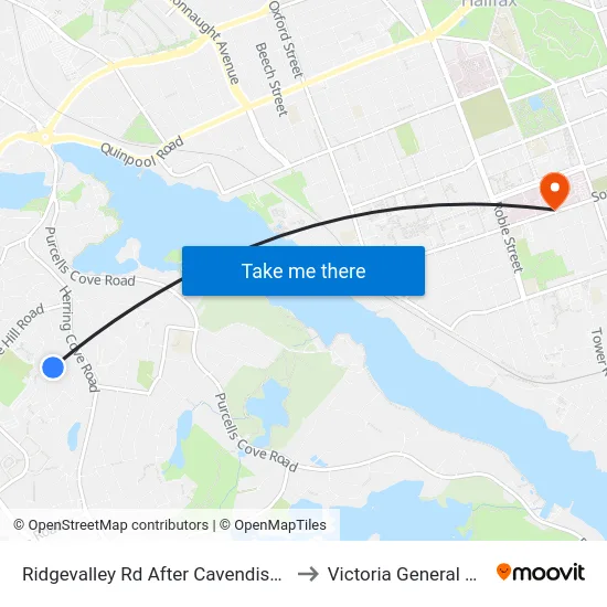 Ridgevalley Rd After Cavendish Rd (8166) to Victoria General Hospital map