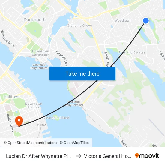 Lucien Dr After Whynette Pl (7148) to Victoria General Hospital map