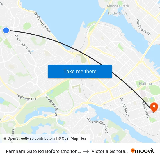 Farnham Gate Rd Before Chelton Woods Ln (6648) to Victoria General Hospital map
