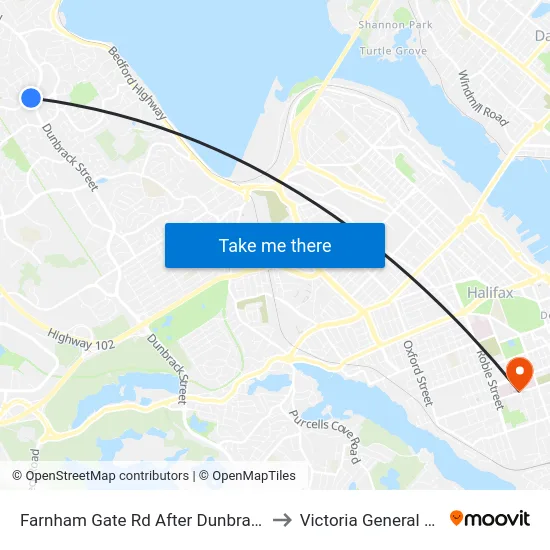 Farnham Gate Rd After Dunbrack St (6645) to Victoria General Hospital map