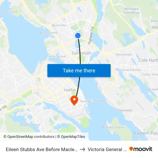 Eileen Stubbs Ave Before Maclean Ave (6641) to Victoria General Hospital map
