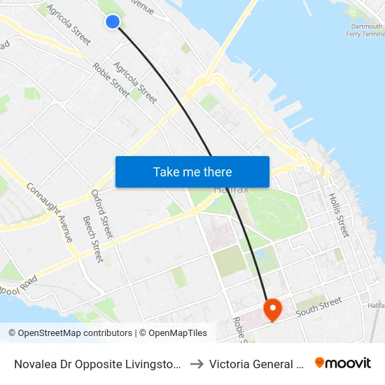 Novalea Dr Opposite Livingstone Pl (7377) to Victoria General Hospital map