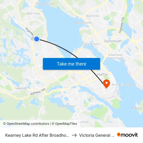 Kearney Lake Rd After Broadholme Ln (7015) to Victoria General Hospital map