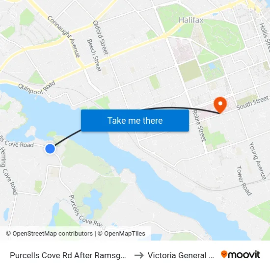 Purcells Cove Rd After Ramsgate Ln (8099) to Victoria General Hospital map