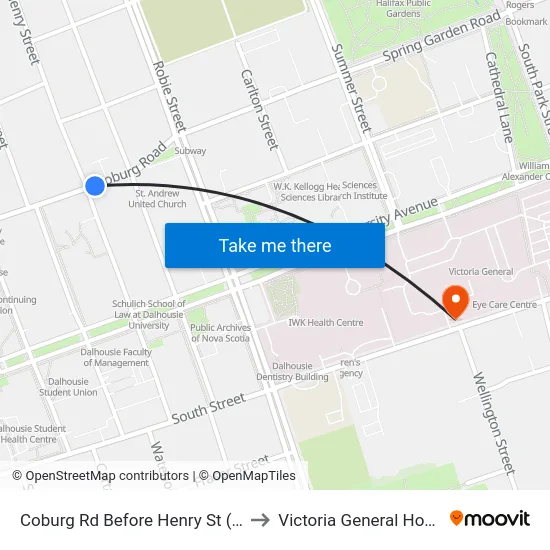 Coburg Rd Before Henry St (6448) to Victoria General Hospital map