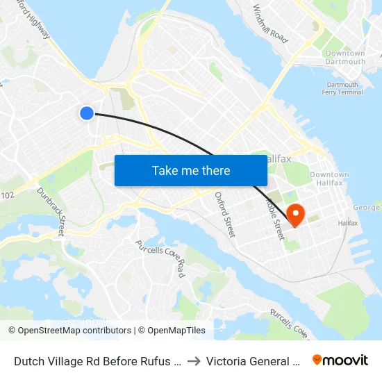 Dutch Village Rd Before Rufus Ave (6614) to Victoria General Hospital map