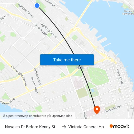 Novalea Dr Before Kenny St (7381) to Victoria General Hospital map