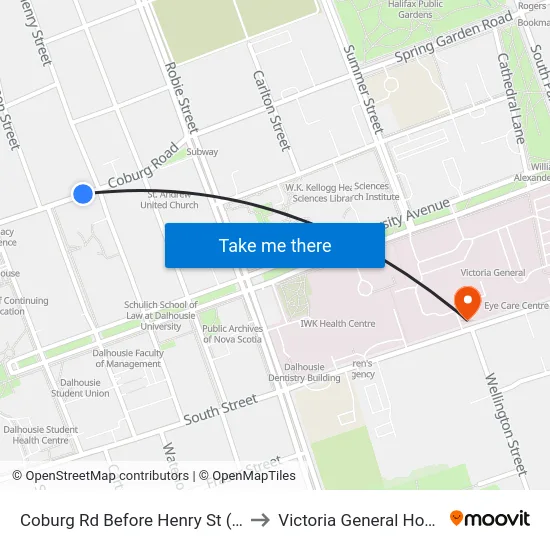 Coburg Rd Before Henry St (6454) to Victoria General Hospital map