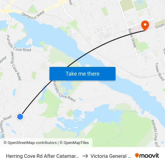 Herring Cove Rd After Catamaran Rd (6852) to Victoria General Hospital map
