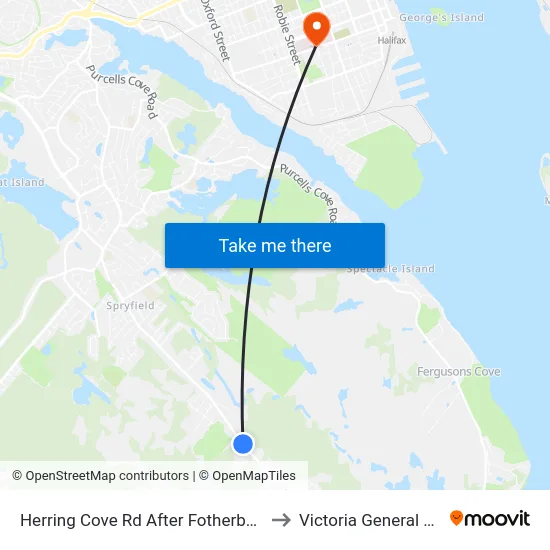 Herring Cove Rd After Fotherby Ave (6859) to Victoria General Hospital map