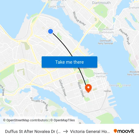 Duffus St After Novalea Dr (6583) to Victoria General Hospital map