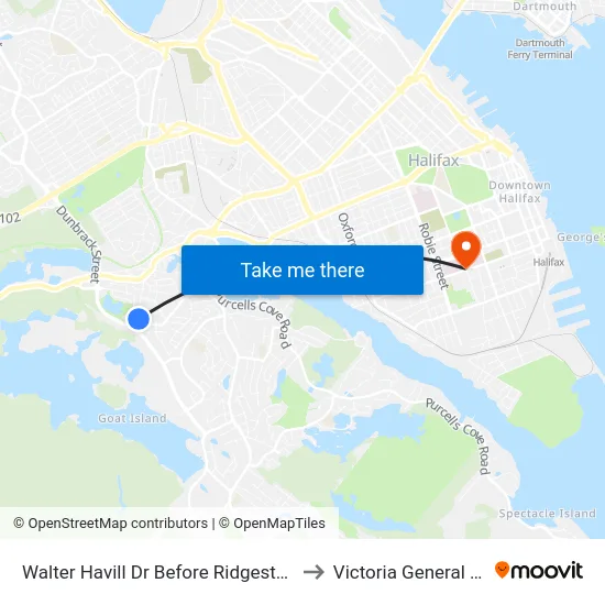 Walter Havill Dr Before Ridgestone Ct (8812) to Victoria General Hospital map