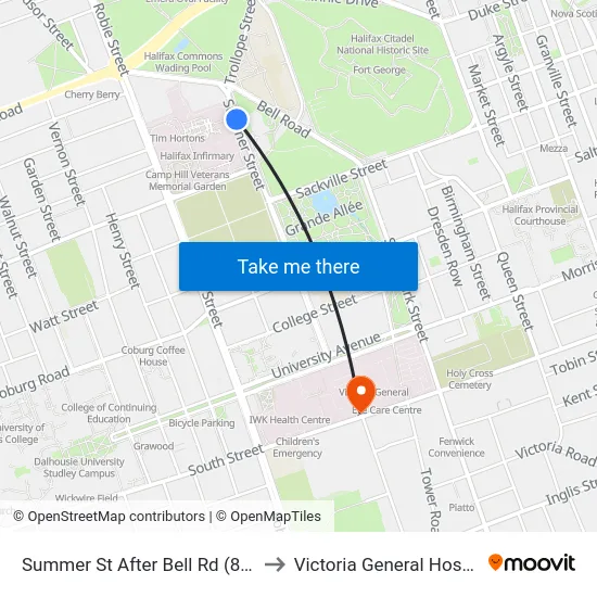Summer St After Bell Rd (8363) to Victoria General Hospital map