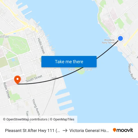 Pleasant St After Hwy 111 (7472) to Victoria General Hospital map