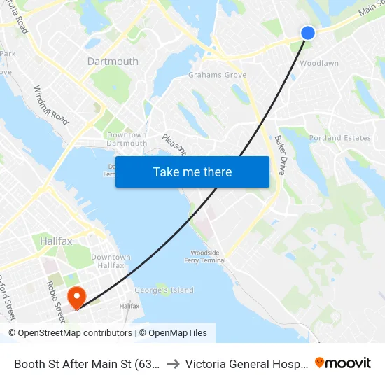 Booth St After Main St (6306) to Victoria General Hospital map