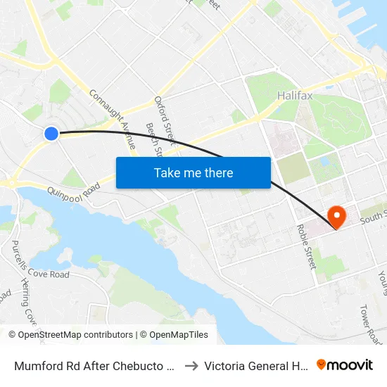 Mumford Rd After Chebucto Rd (7275) to Victoria General Hospital map
