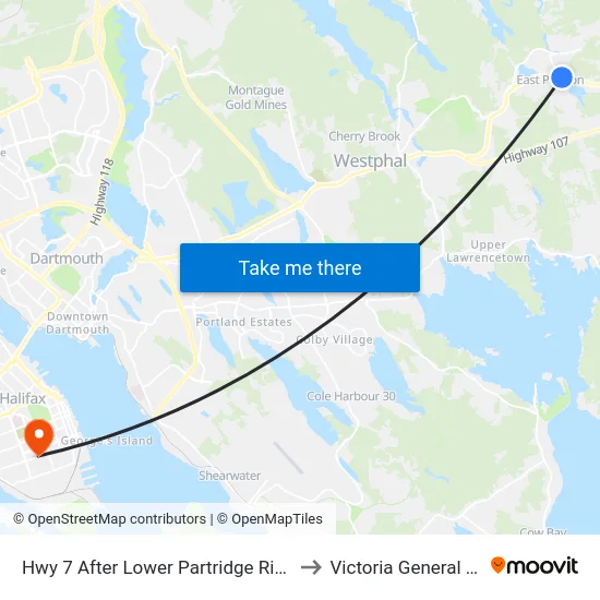Hwy 7 After Lower Partridge River Rd (8773) to Victoria General Hospital map