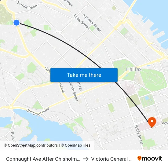 Connaught Ave After Chisholm Ave (6499) to Victoria General Hospital map