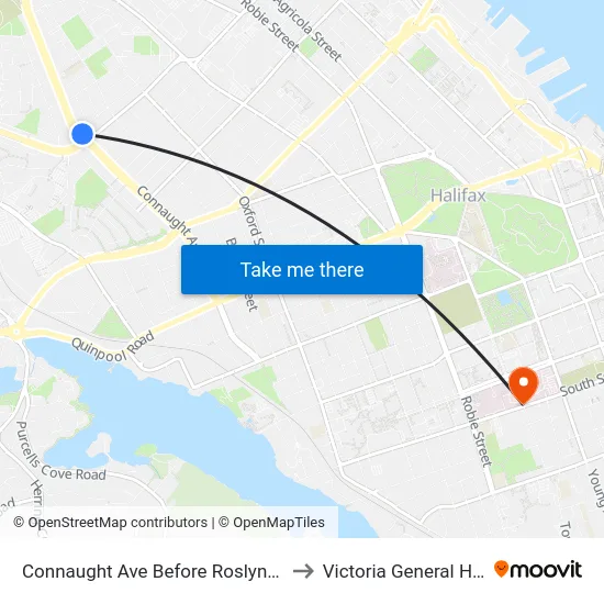 Connaught Ave Before Roslyn Rd (6498) to Victoria General Hospital map