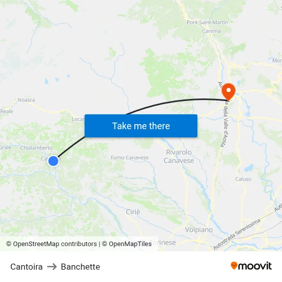 Cantoira to Small Banks map