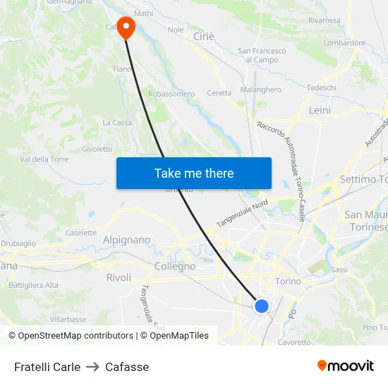 Fratelli Carle to Cafasse map