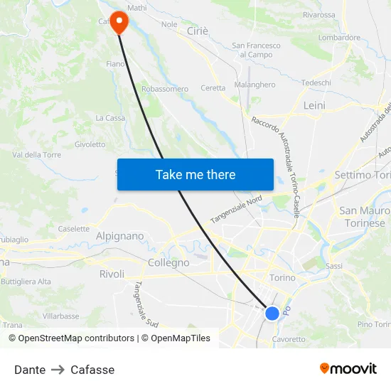 Dante to Cafasse map