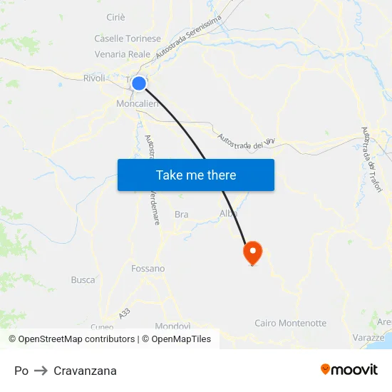Po to Cravanzana map