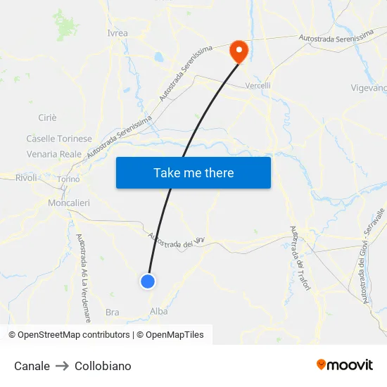 Canal to Collobiano map