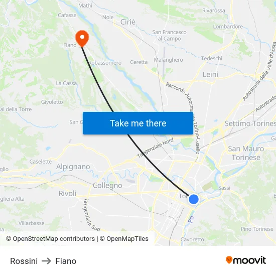 Rossini to Fiano map