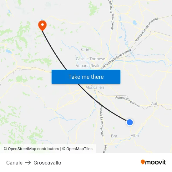 Channel to Groscavallo map