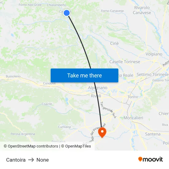 Cantoira to None map