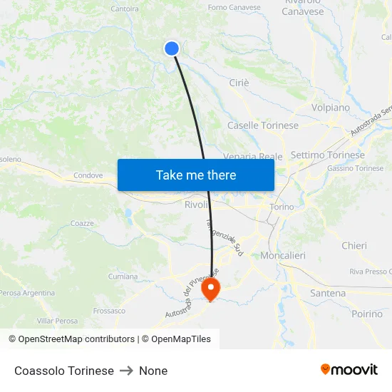Coassolo Torinese to None map
