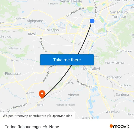 Turin Rebaudengo to None map