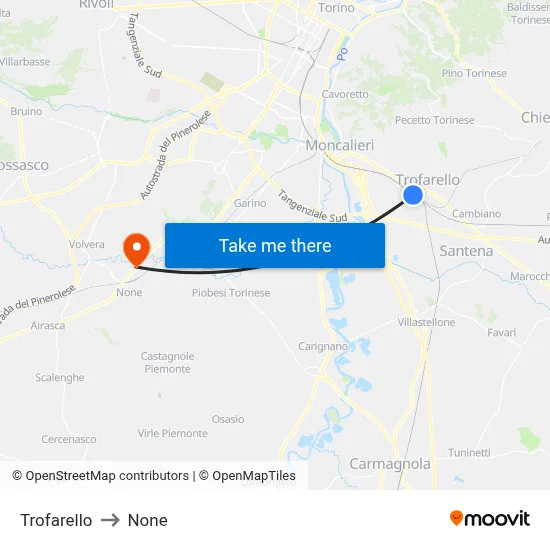 Trofarello to None map