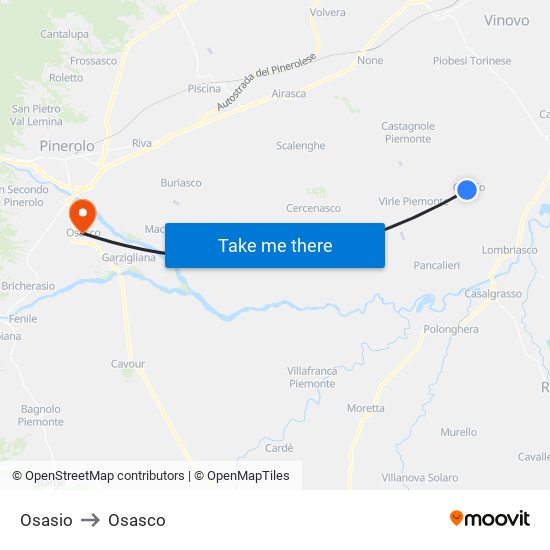 Osasio to Osasco map