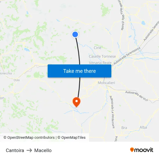 Cantoira to Slaughterhouse map