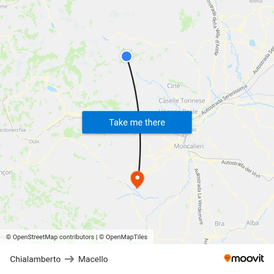 Chialamberto to Slaughterhouse map