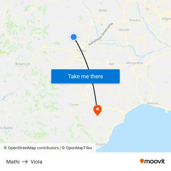 Mathi to Viola map