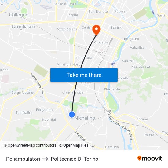 Poliambulatori to Politecnico Di Torino map