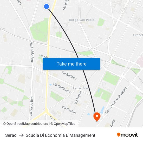 Serao to Scuola Di Economia E Management map