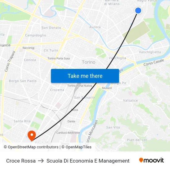 Red Cross to School of Economics and Management map