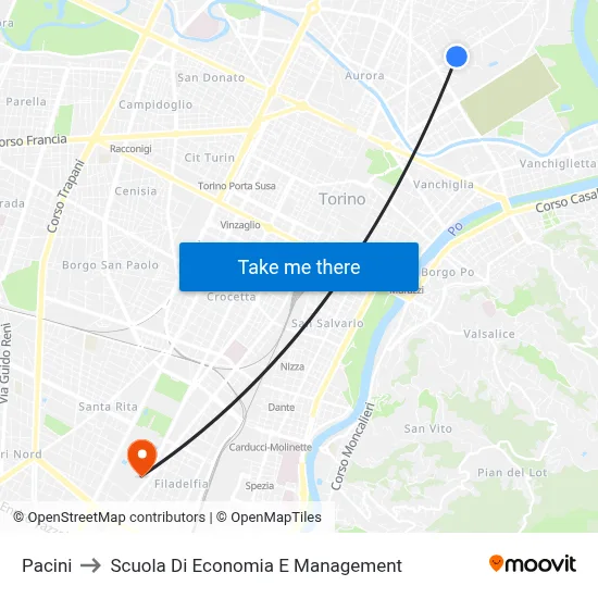 Pacini to School of Economics and Management map