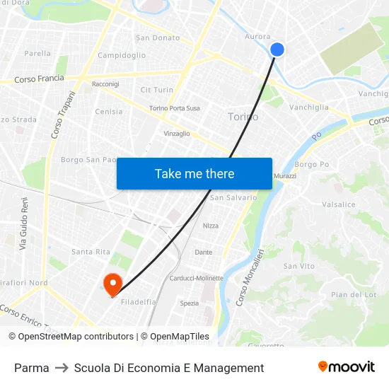Parma to Scuola Di Economia E Management map