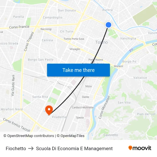 Fiochetto to School of Economics and Management map