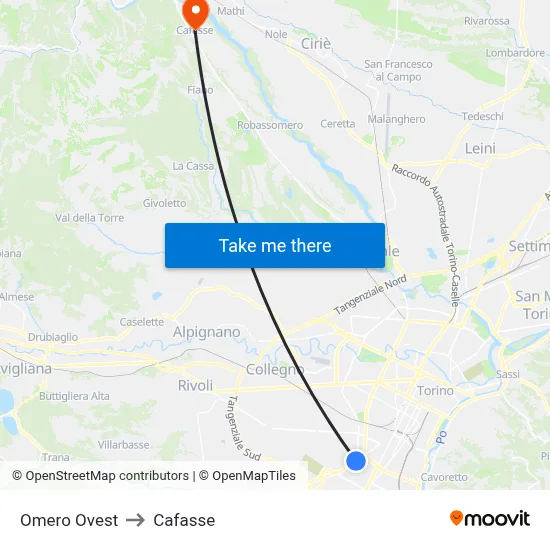 Homer West to Cafasse map