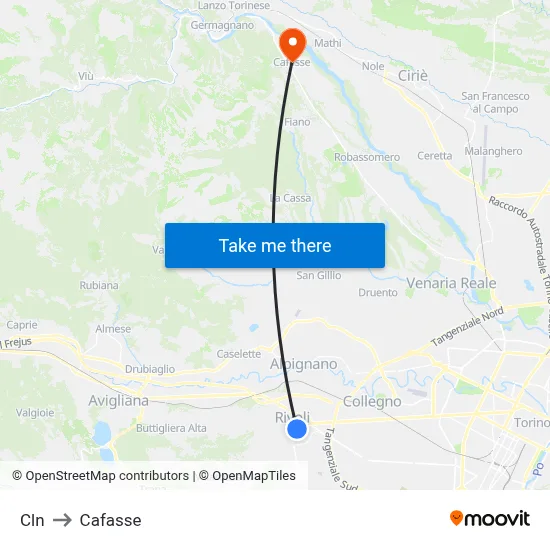 CLN to Cafasse map