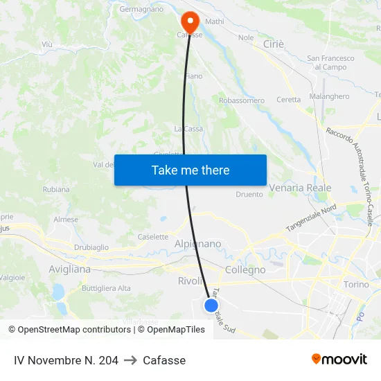 204 IV November to Cafasse map