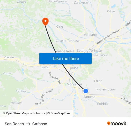 San Rocco to Cafasse map